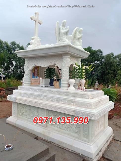 Mẫu mộ đá trắng đẹp bán tại phú thọ lào cai - mẫu lăng mộ đá vàng