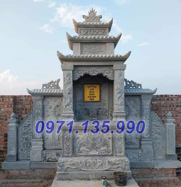 Mẫu mộ đá xanh rêu đẹp bán tại hậu giang kiên giang - giá lăng mộ đá