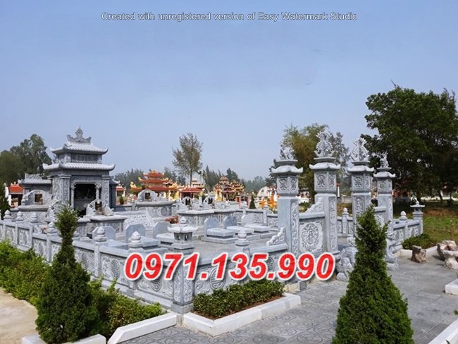 Khuôn viên lăng mộ đá đẹp bán tại ninh thuận bình thuận nghĩa trang đá