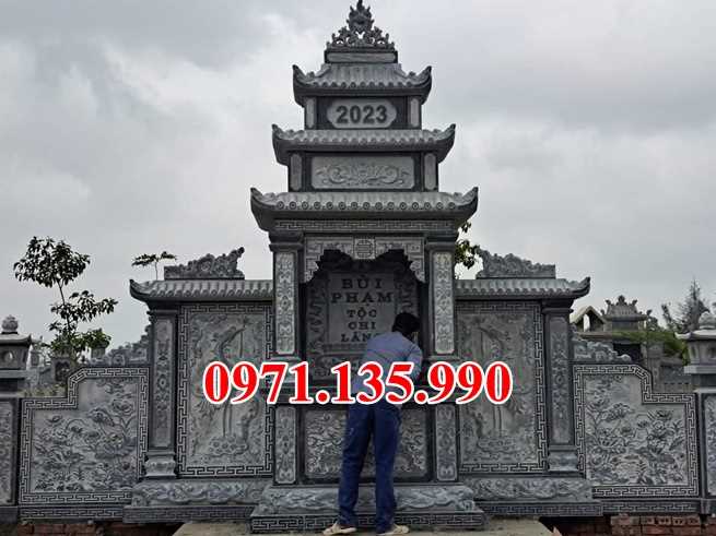 Mẫu lăng mộ đá đẹp bán tại quảng ninh mộ đá gia đình dòng họ thái bình