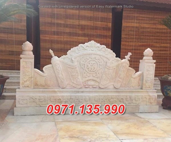 Mẫu cuốn thư đá đẹp bán tại bình định - nhà thờ từ đường lăng mộ