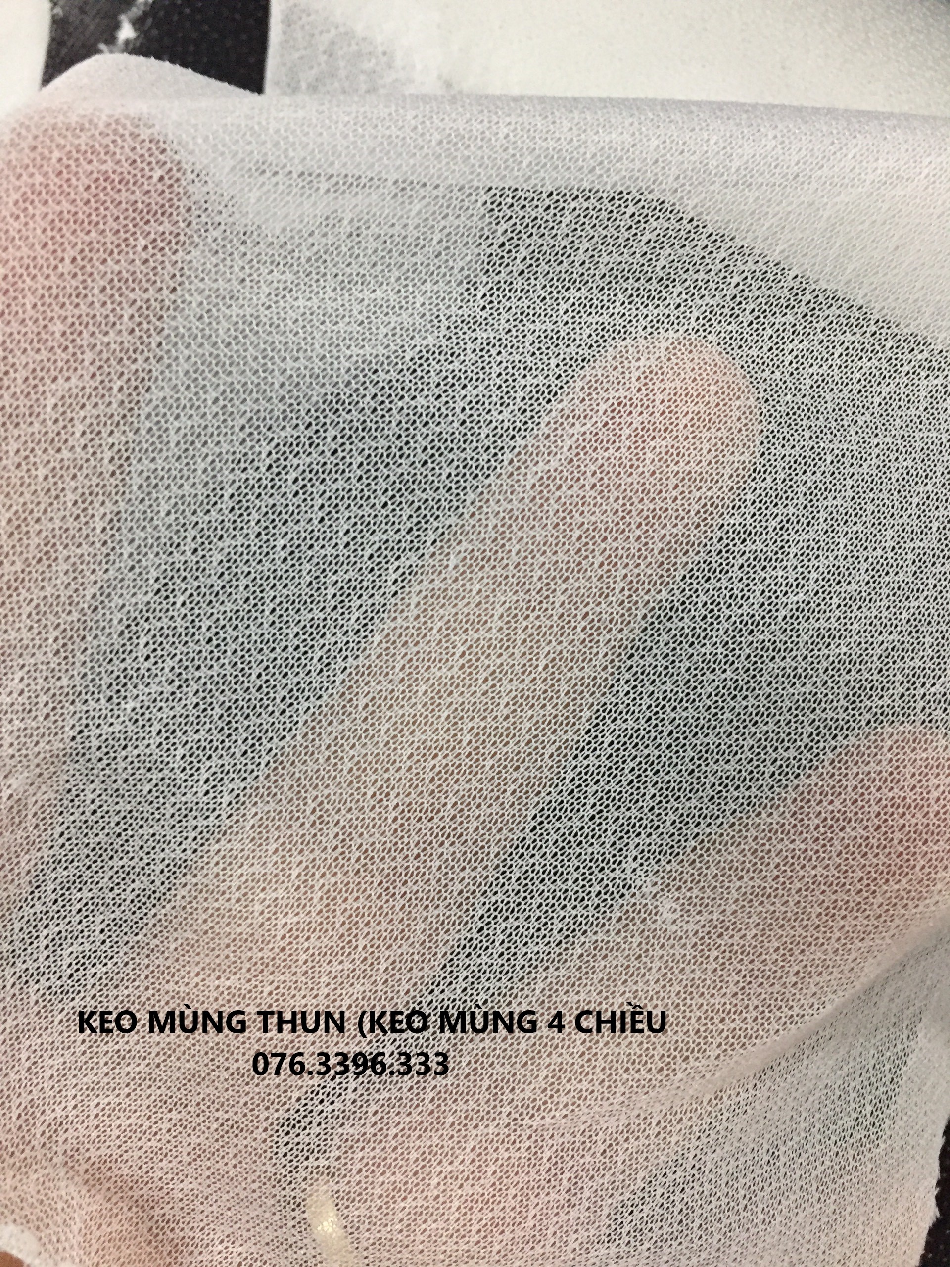 Keo mùng thun , mùng bốn chiều ủi hàng thời trang
