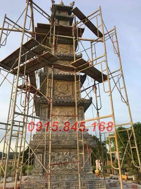Mẫu mộ tháp bằng đá đẹp bán kon tum bình định phật giáo để tro cốt