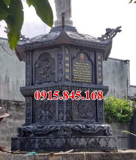 Mẫu mộ tháp bằng đá đẹp bán kon tum bình định phật giáo để tro cốt
