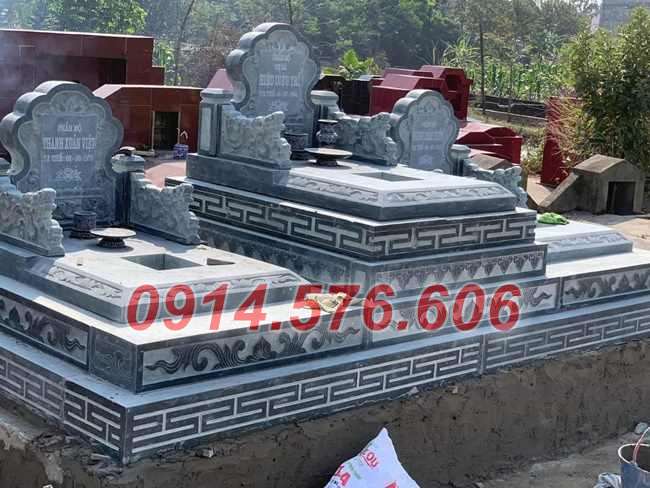 Mẫu mộ đá xanh đẹp bánbắc giang bắc ninh lăng mộ tự nhiên nguyên khối