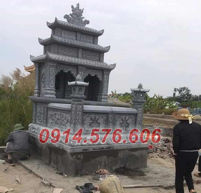 Mẫu mộ đá xanh đẹp bánbắc giang bắc ninh lăng mộ tự nhiên nguyên khối