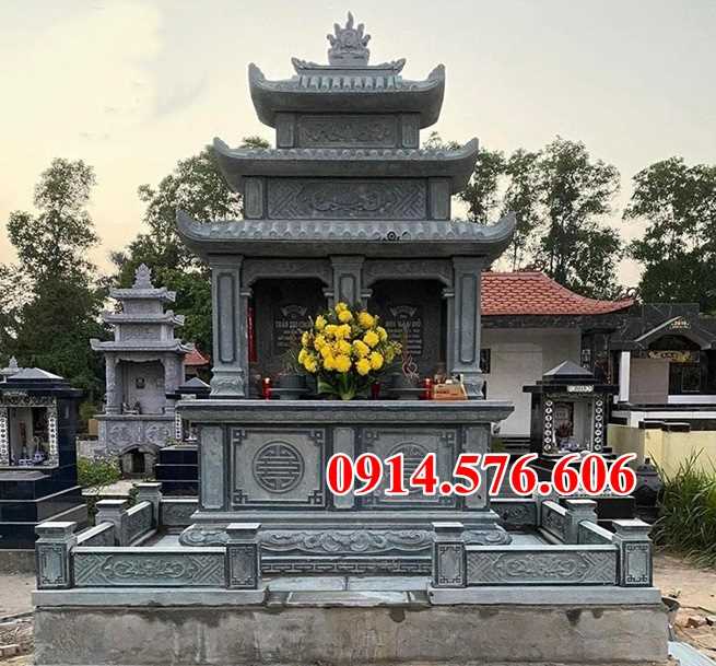 Mẫu mộ đá xanh đẹp bán phú thọ lào cai lăng mộ đá tự nhiên nguyên khối