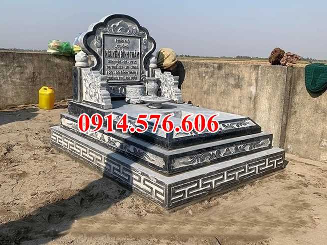 Mẫu mộ đá xanh đẹp bán sơn la điện biên lăng mộ tự nhiên nguyên khối
