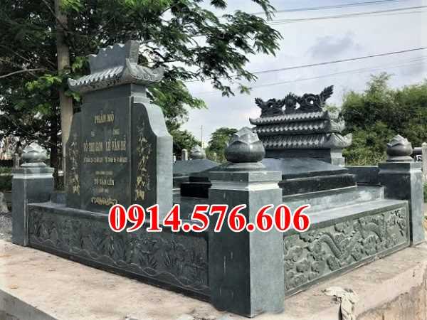 Mẫu mộ đá xanh đẹp bán bình định kon tum lăng mộ đá khối tự nhiên