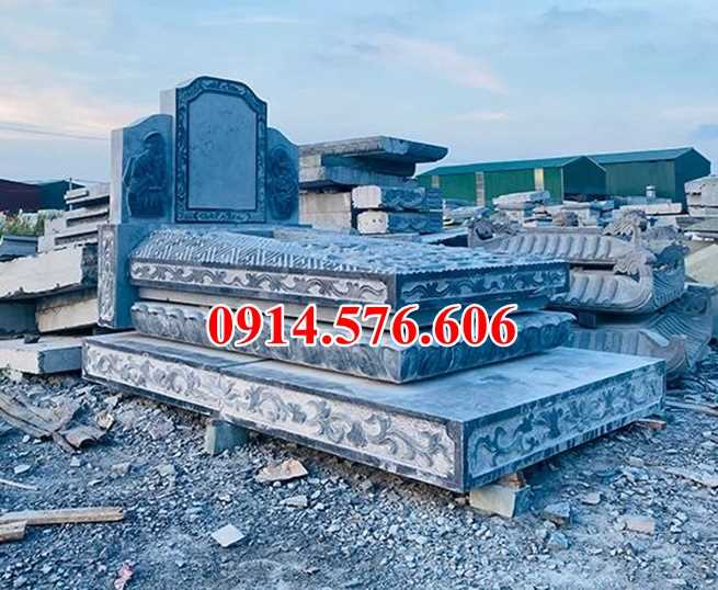 Mẫu mộ đá xanh đẹp bán bình định kon tum lăng mộ đá khối tự nhiên