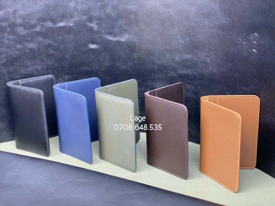 Ví thẻ da bò sơn cạnh giá xưởng sản xuất