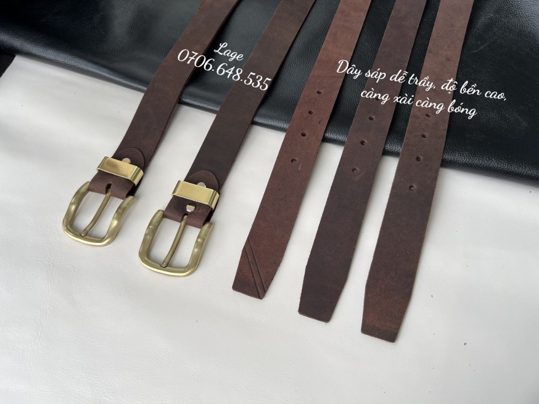 Dây lưng da bò sáp giá tận xưởng sản xuất 1xx