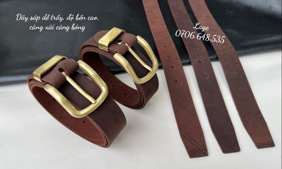 Dây lưng da bò sáp giá tận xưởng sản xuất 1xx