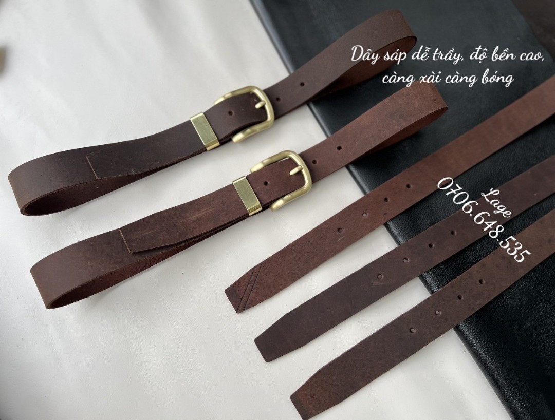 Dây lưng da bò sáp giá tận xưởng sản xuất 1xx
