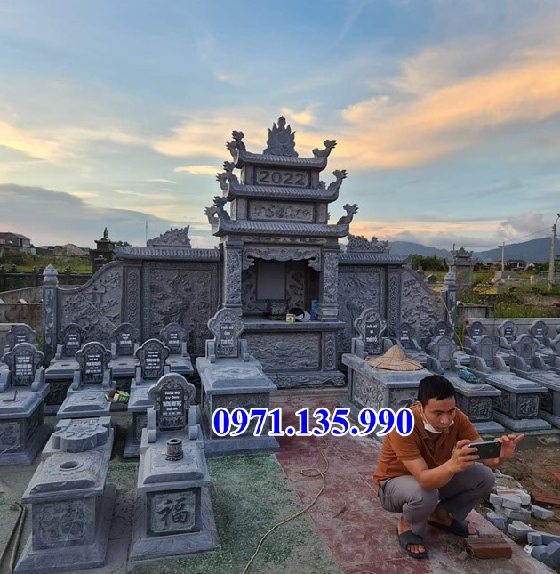 Mẫu khuôn viên lăng mộ bằng đá đẹp bán tại Phú Yên - Mộ đá đẹp