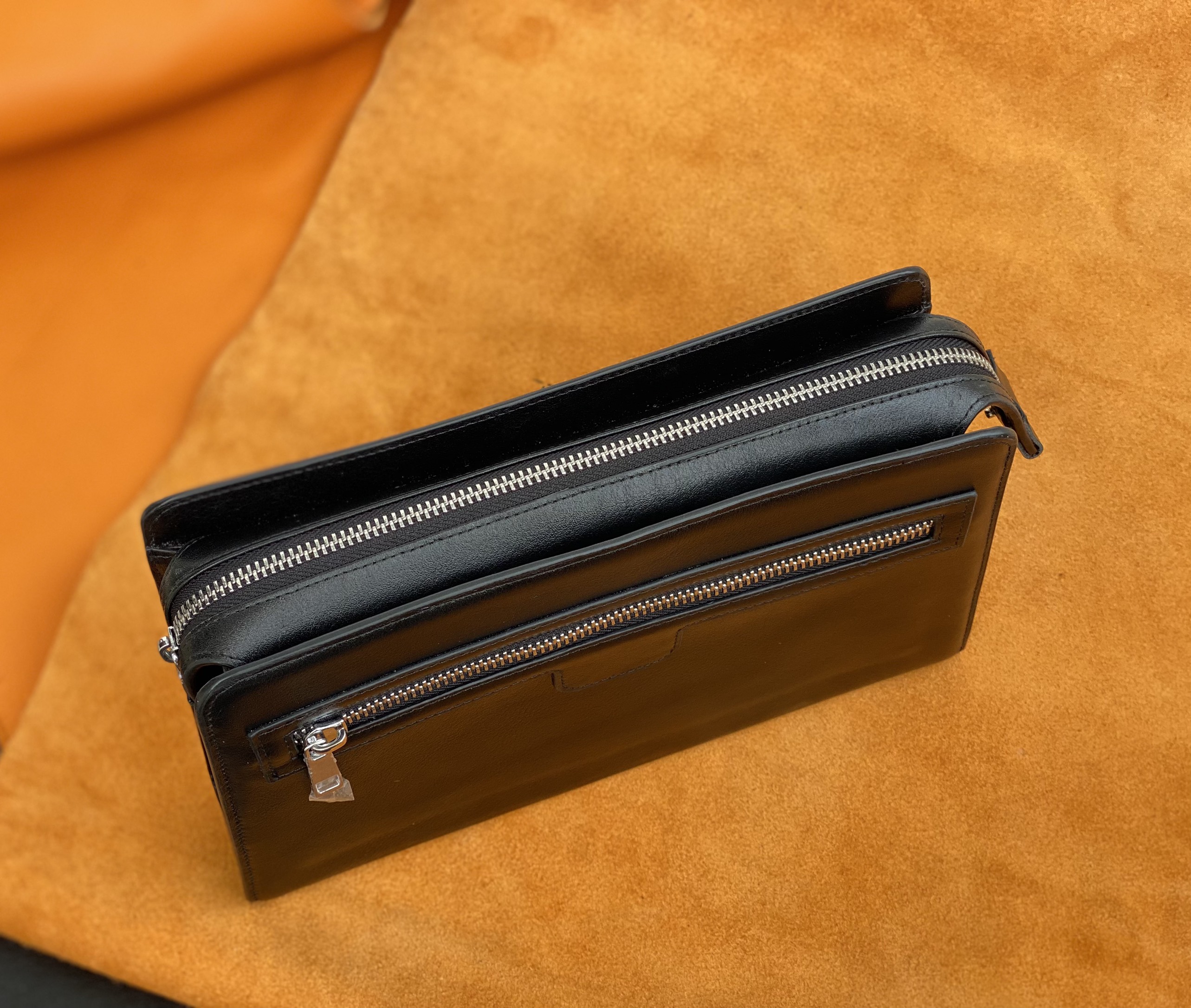 Clutch khóa số da bò cao cấp - Hàng da thật bảo hành 2 năm