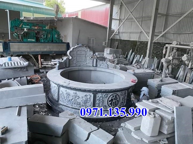 24 mẫu mộ đá tròn đẹp bán tại hoà bình lăng mộ tổ hình tròn bằng đá