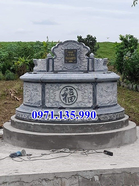 24 mẫu mộ đá tròn đẹp bán tại hoà bình lăng mộ tổ hình tròn bằng đá