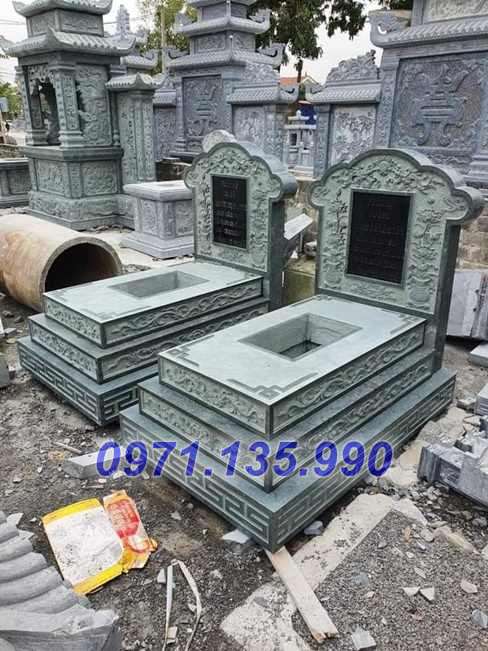 Mộ đá đôi - Mẫu mộ đôi bằng đá đơn giản đẹp bán tại Hải Dương