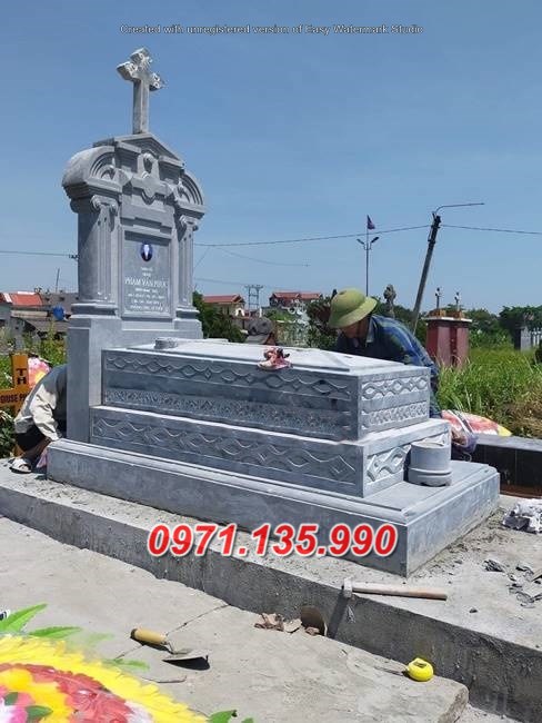 Mẫu mộ công giáo lăng mộ đạo bằng đá đơn giản đẹp bán Thanh Hoá