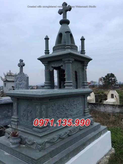 Mẫu mộ công giáo lăng mộ đạo bằng đá đơn giản đẹp bán Thanh Hoá