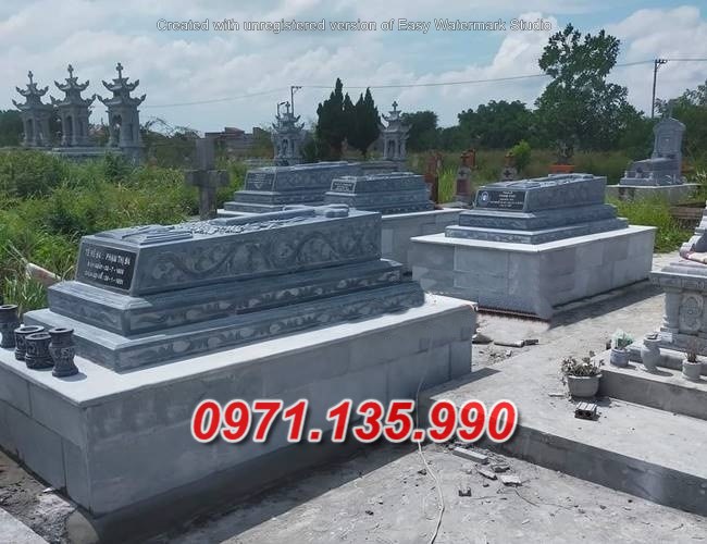 Mộ đá công giáo - Mẫu mộ công giáo bằng đá đơn giản đẹp bán Hải Phòng