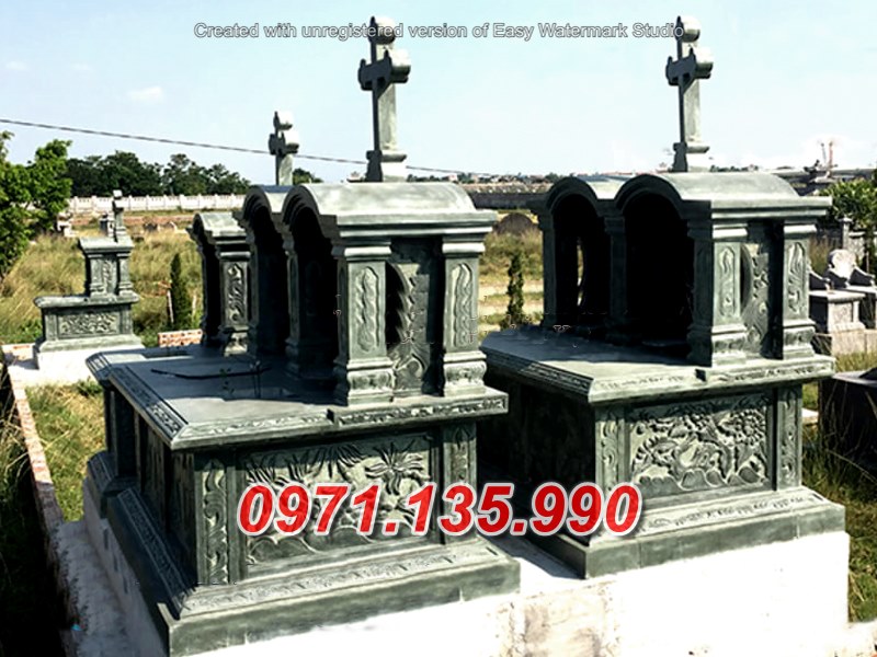 Mộ đá công giáo - Mẫu mộ công giáo bằng đá đơn giản đẹp bán Hải Phòng