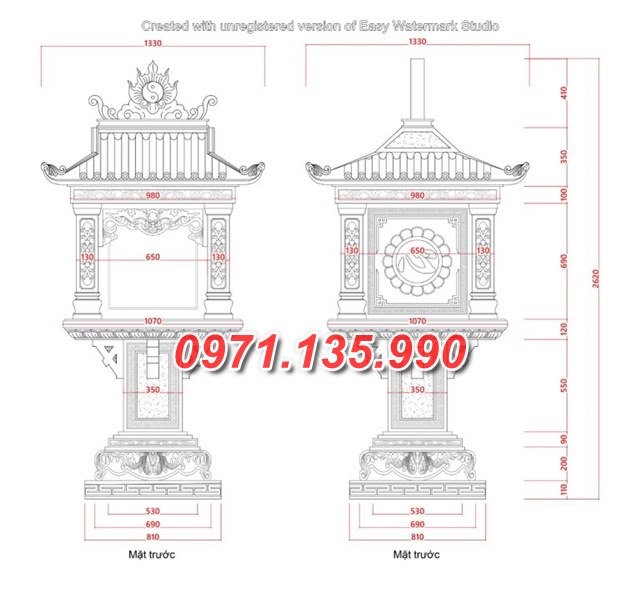 Miếu thờ đá - Mẫu miếu thờ bằng đá đơn giản đẹp bán tại Cao Bằng