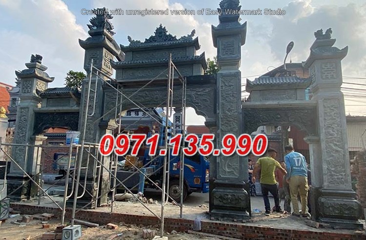 Cổng đá đẹp - Mẫu cổng bằng đá đơn giản đẹp bán tại Quảng Trị