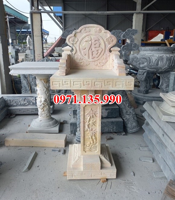 Bàn thờ thiên đá đẹp - Mẫu bàn thờ thiên bằng đá xanh bán Vĩnh Long