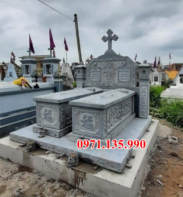 Mộ đá cao cấp - Mẫu mộ hiện đại bằng đá đơn giản đẹp bán tại Đồng Tháp