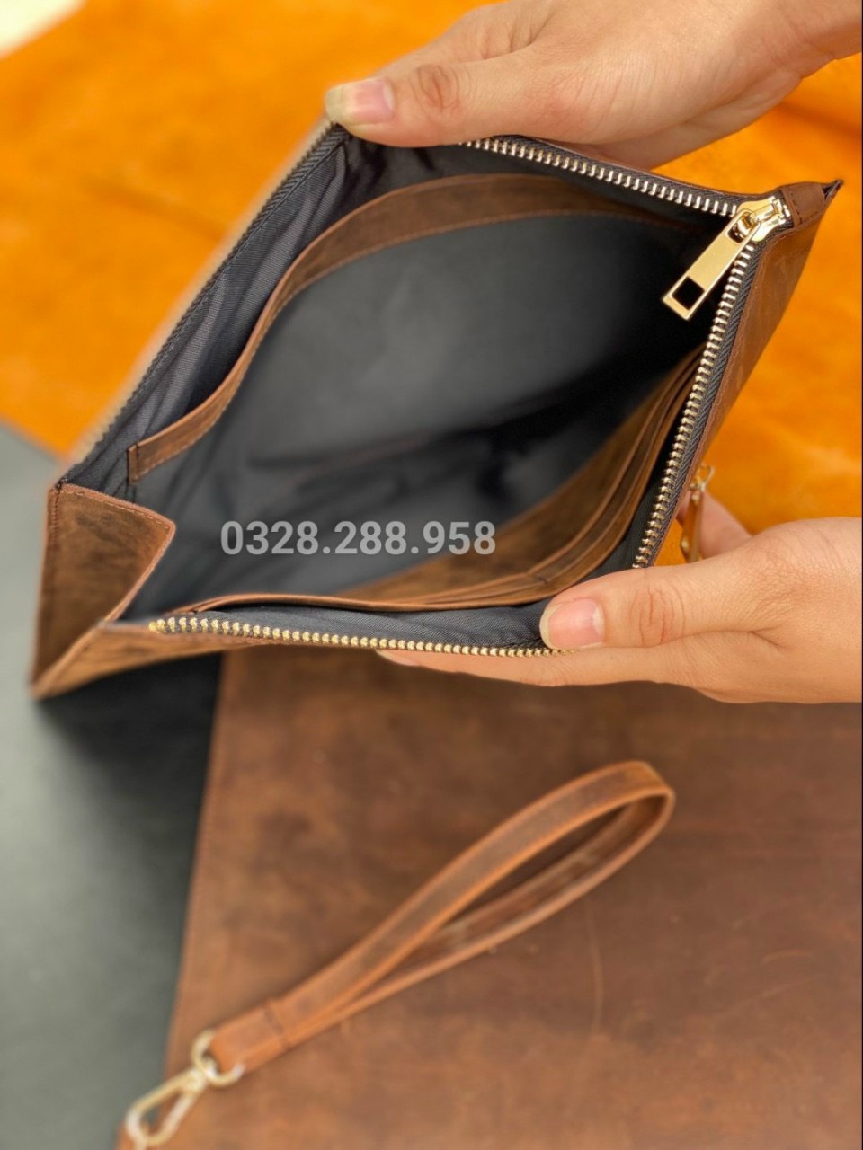 Clutch Da Bò DUPO - Sản xuất tại xưởng