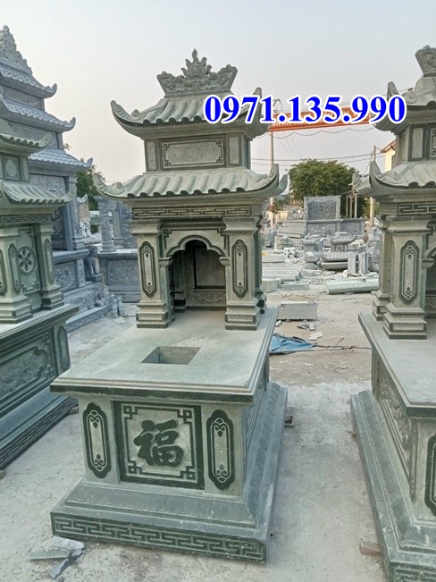 Mộ đá quây - Mẫu chụp mộ bằng đá xanh đẹp bán tại Bình Thuận