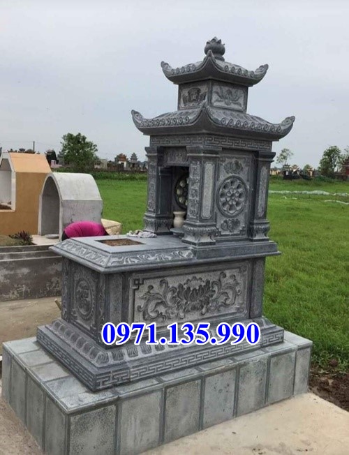 Mộ đá quây - Mẫu chụp mộ bằng đá xanh đẹp bán tại Bình Thuận
