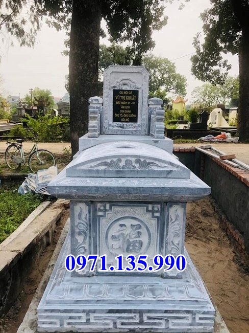 Mộ đá quây - Mẫu chụp mộ bằng đá xanh đẹp bán tại Bình Thuận