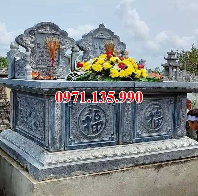 Mộ đá cải táng - Mẫu mộ đá tôn tạo bằng đá xanh đẹp bán Khánh Hoà