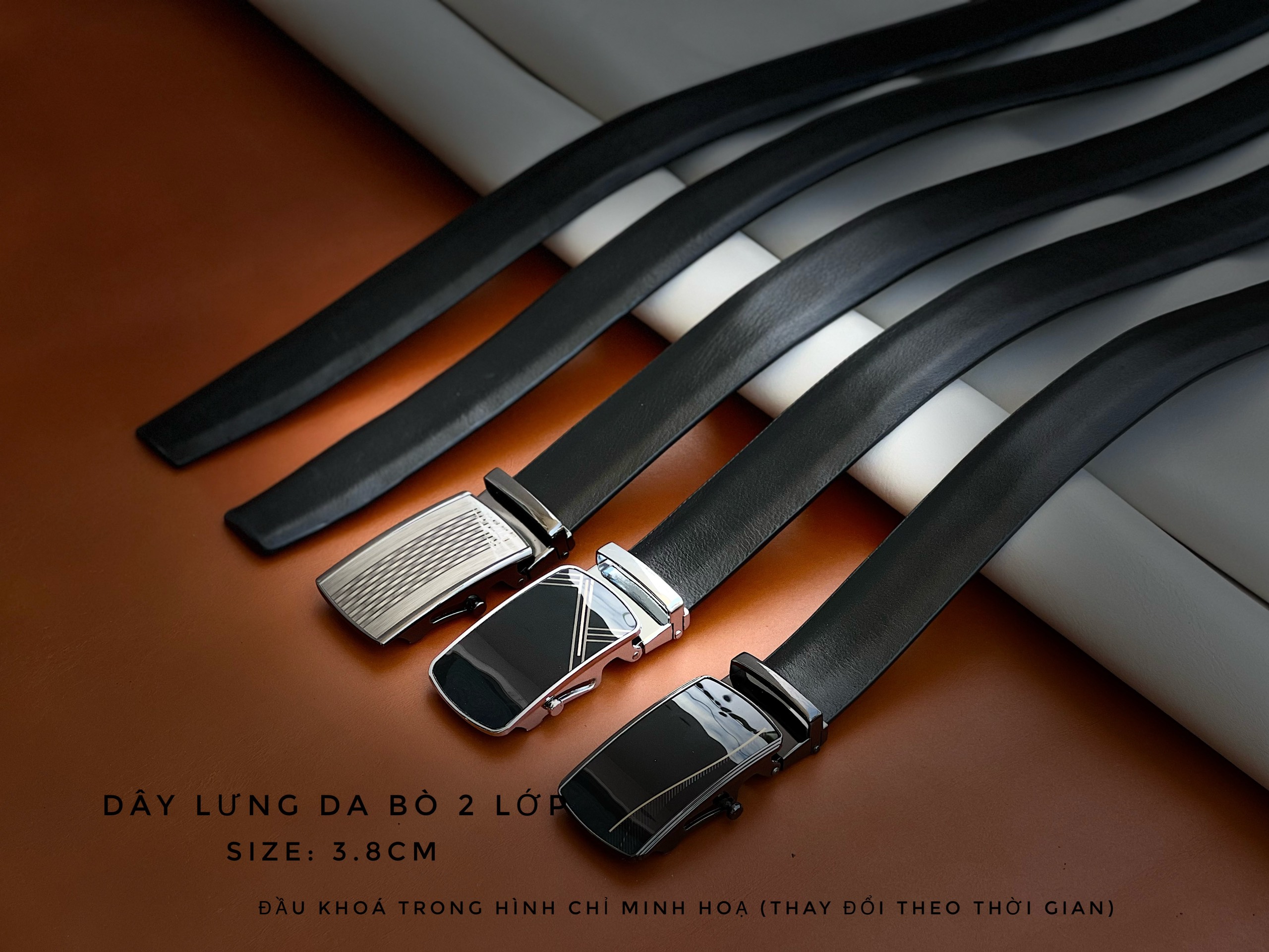 Thắt lưng Da bò 2 lớp mặt Nappa - giá sỉ tại xưởng