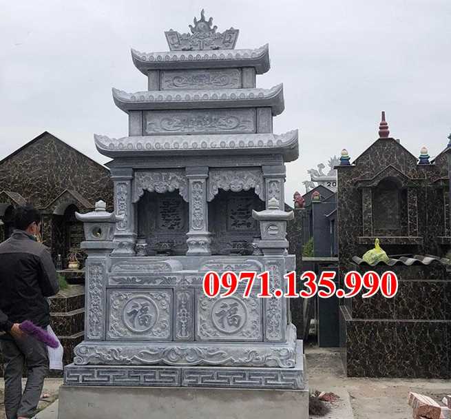 Mộ đá ông bà - Mẫu mộ bố mẹ bằng đá để tro cốt đẹp bán Phú Yên