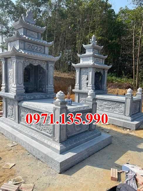 Mẫu mộ đá tam sơn đẹp - Lăng mộ hậu bành bằng đá đẹp bán Bình Định