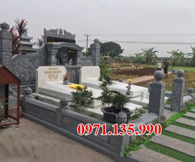 Mộ đá ông bà - Mẫu mộ bố mẹ bằng đá đẹp bán tại Bình Định