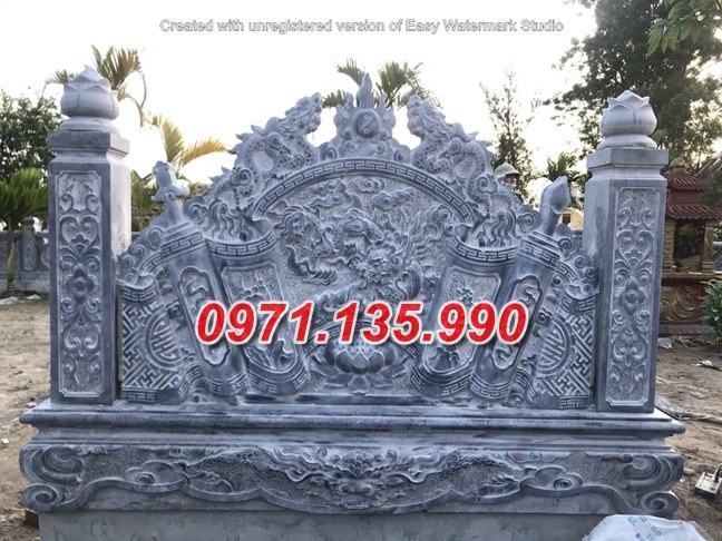 Cuốn thư lăng mộ đá - Mẫu cuốn thư bằng đá đơn giản đẹp bán Bắc Giang