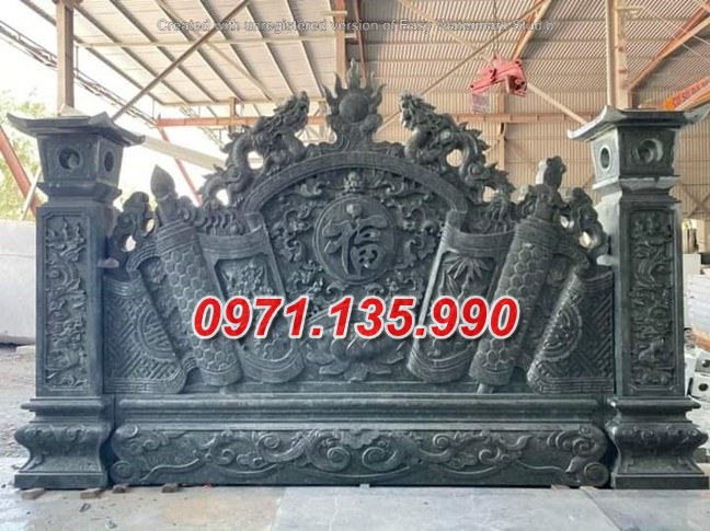 Cuốn thư đá - Mẫu cuốn thư bằng đá xanh đẹp bán Hải Dương