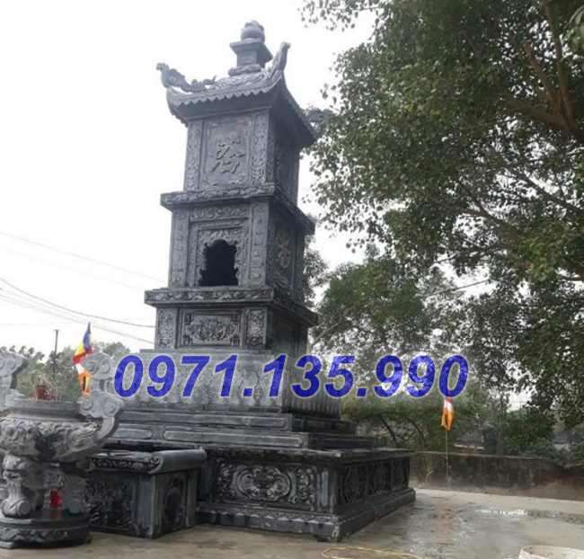 Mộ tháp đá phật giáo - Mẫu mộ tháp bằng đá xanh đẹp bán Quảng Nam
