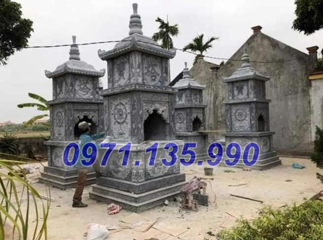 Mộ tháp đá phật giáo - Mẫu mộ tháp bằng đá xanh đẹp bán Quảng Nam