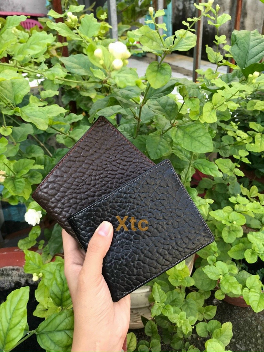 Ví da bò dập vân voi - hàng sản xuất tại xưởng
