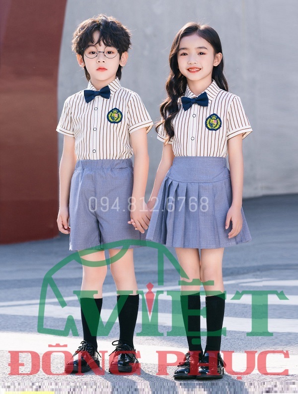 May đồng phục học sinh cấp 1 độc quyền theo yêu cầu