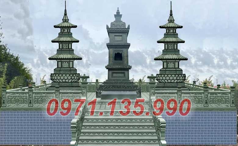 Mộ tháp chùa - Mẫu mộ tháp bằng đá cẩm thạch đẹp bán Vĩnh Long