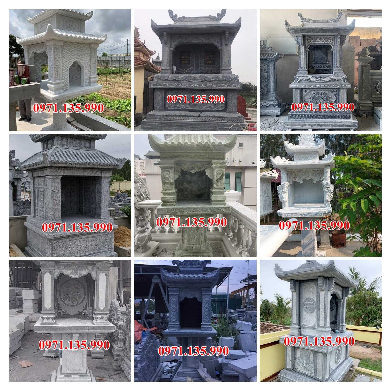 Bán cây hương, miếu thờ, bàn thờ thiên bằng đá tại Sài Gòn