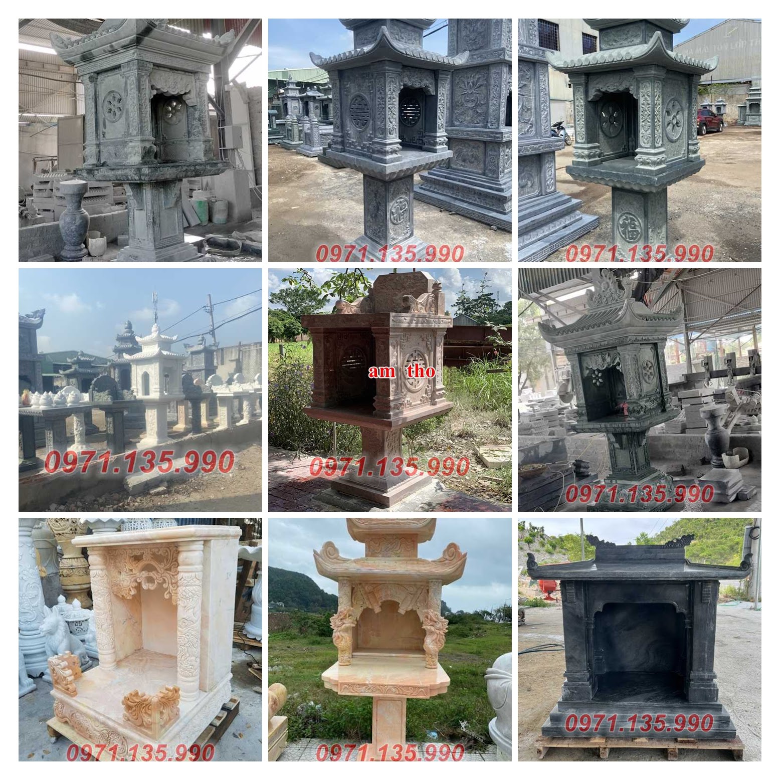 Bán cây hương, miếu thờ, bàn thờ thiên bằng đá tại Sài Gòn