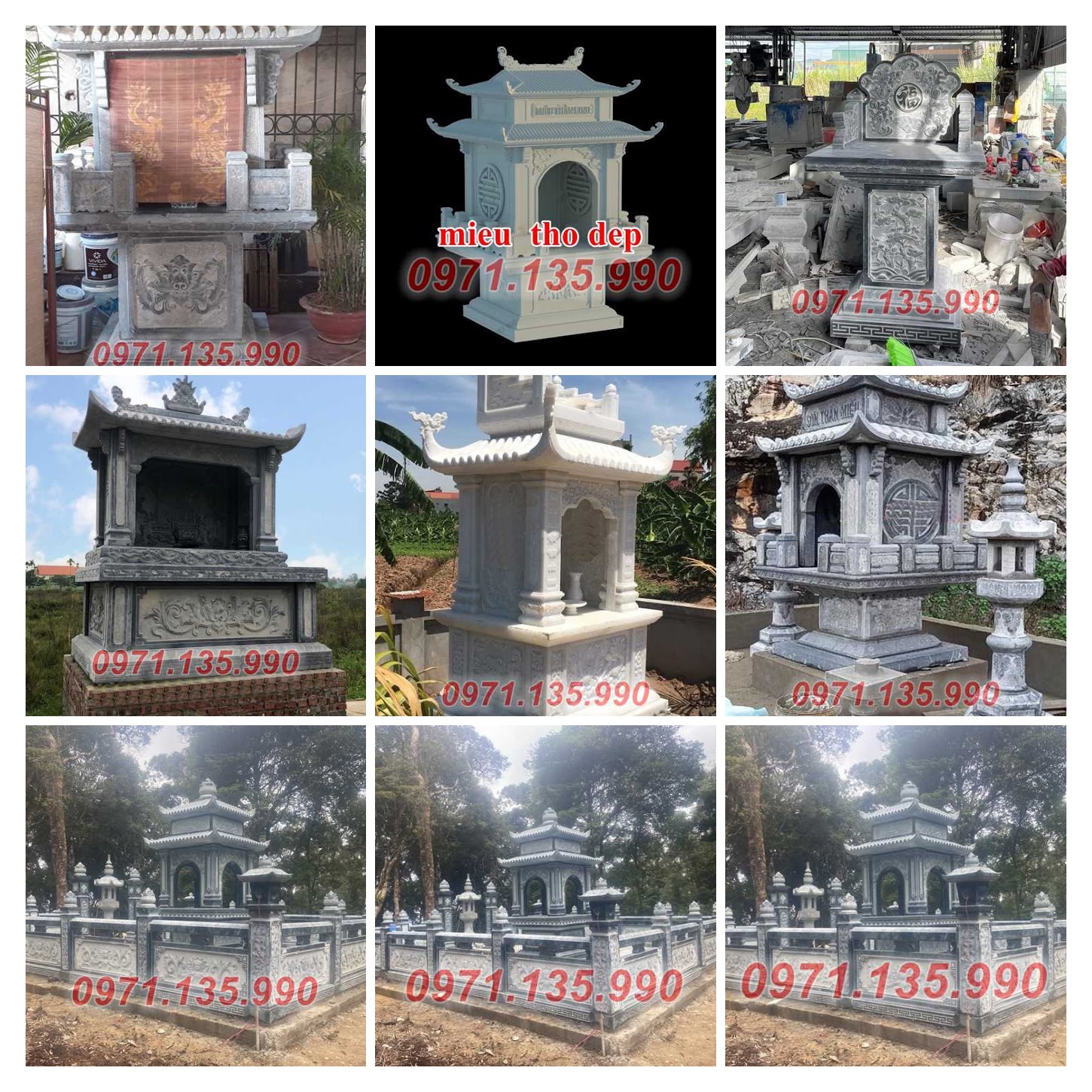 Bán cây hương, miếu thờ, bàn thờ thiên bằng đá tại Sài Gòn